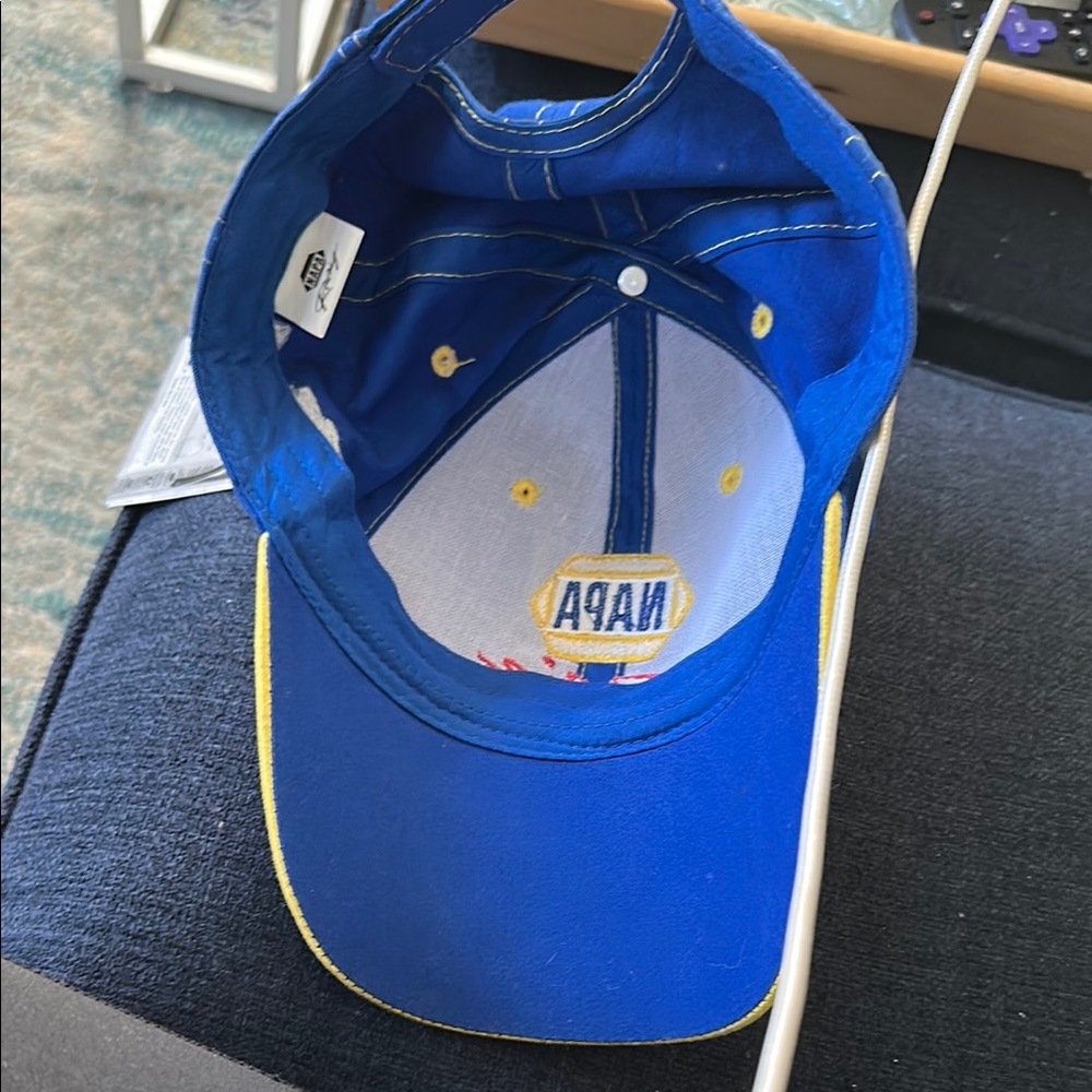NAPA Racing Ron Capps & Martin Truex Blue Cap with Yellow Accents - Picture 5 of 7